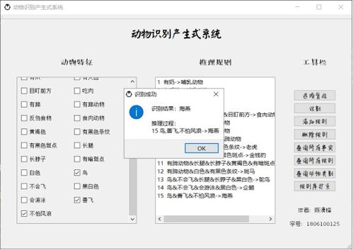 動物識別產生式系統(tǒng)的開發(fā) 人工智能基礎軟件項目的實踐